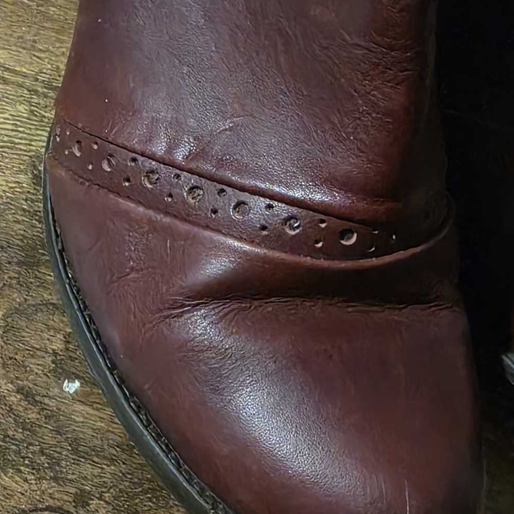 Chic DKODE Women's Burgundy/Ox Blood Leather And Suede Heeled Ankle Boots - Picture 5 of 15